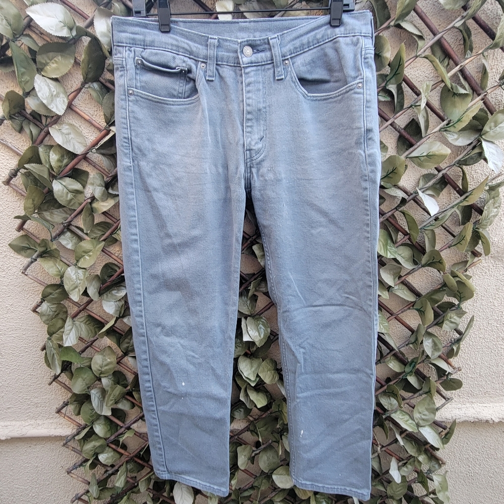 Levis 514 Jeans Mens 32x29 Slim Straight Blue Green Stretch Actual 32x28